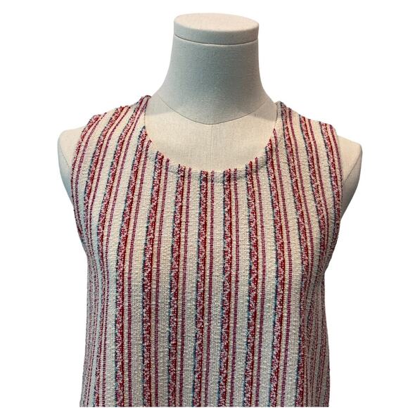 Madewell Shirt Womens Size XS Boucle Stripe Cross Open Back Tank Top - Picture 4 of 12